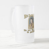 リチャード三世駐車Tシャツに王を置きました フロストグラスビールジョッキ (正面左)