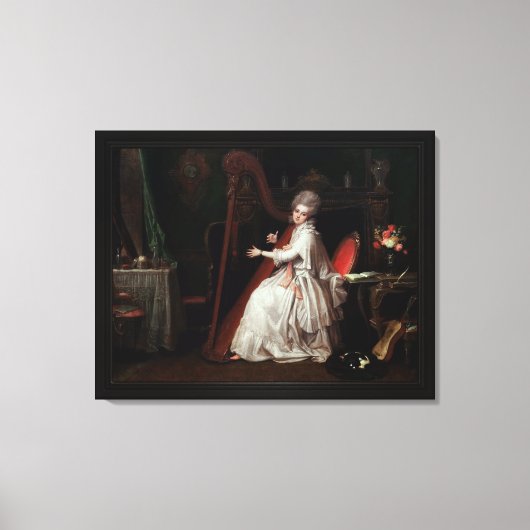 リチャード遊・コスウェーの竪琴に登場する婦人 キャンバスプリント (正面)