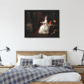 リチャード遊・コスウェーの竪琴に登場する婦人 キャンバスプリント (インサイチュ (寝室))