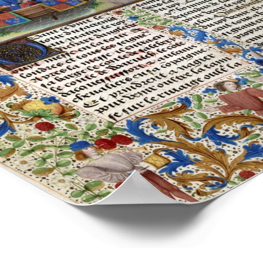 リチャード2世はイギリスの反政府勢力と出会う ポスター (角)