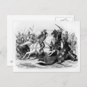 リチャード3世、1485年のボスワースの戦いで ポストカード (正面/裏面)