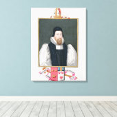 リチャード・コックスポートレート(1500-81)エリー司教 キャンバスプリント (インサイチュ (ウッドフロア))