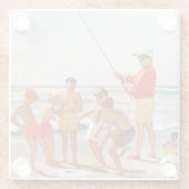 リチャード・サーゲント作のビッグポール・リトルフィッシュ ガラスコースター (裏面)