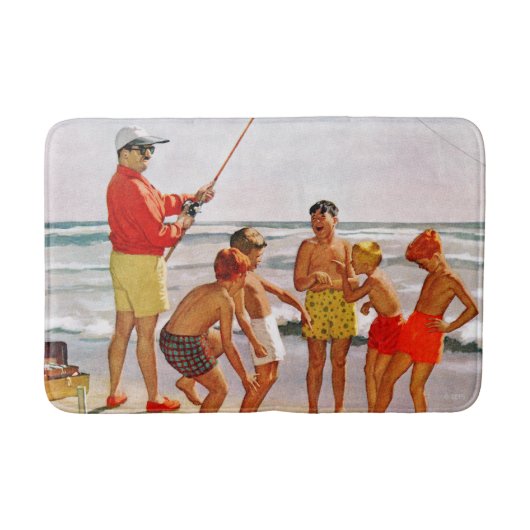 リチャード・サーゲント作のビッグポール・リトルフィッシュ バスマット (正面)