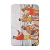 リチャード・サーゲント作のビッグポール・リトルフィッシュ バスマット (正面縦)