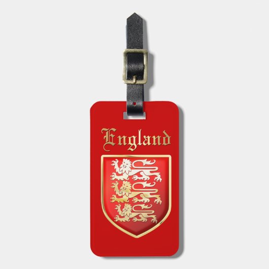 リチャード・ザ・ライオハート王室の・アームズ・オブ・イングランド ラゲッジタグ (正面縦)