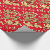 リチャード・ザ・ライオハート王室の・アームズ・オブ・イングランド ラッピングペーパー (角)
