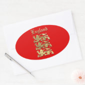 リチャード・ザ・ライオハート王室の・アームズ・オブ・イングランド 楕円形シール (封筒)