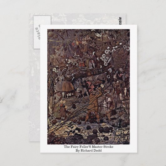 リチャード・ダッドの『妖精の木樵の傑作』 ポストカード (正面/裏面)