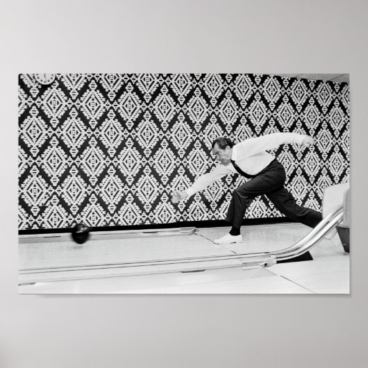 リチャード・ニクソン大統領ボーリング- 1971年 ポスター (正面)