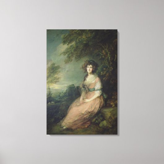 リチャード・ブリンスリー・シェリダン夫人、1785年～87年 キャンバスプリント (正面)
