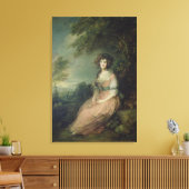 リチャード・ブリンスリー・シェリダン夫人、1785年～87年 キャンバスプリント (インサイチュ (リビング))