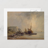 リチャード・ボニントン – ノルマンディ・ショアのボート ポストカード (正面/裏面)