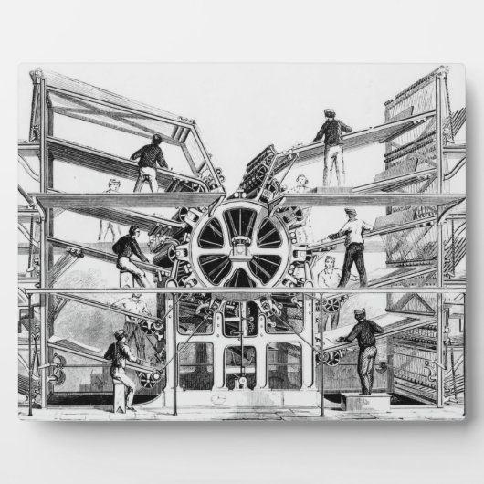 リチャード・マーチが発明したシリンダー印刷機 フォトプラーク (正面)