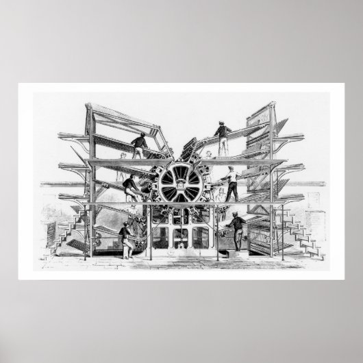 リチャード・マーチが発明したシリンダー印刷機 ポスター (正面)