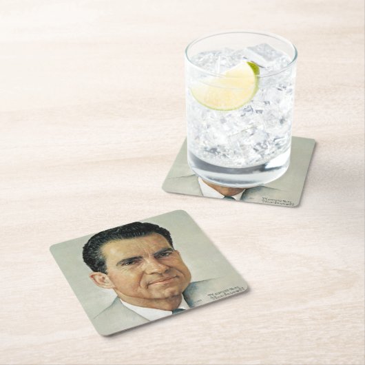 リチャード・ミルハウスニクソン スクエアペーパーコースター (インサイチュ)