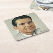 リチャード・ミルハウスニクソン スクエアペーパーコースター (アングル)