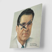 リチャード・ミルハウス・ニクソン スクエア壁時計 (傾斜)