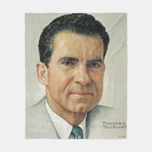 リチャード・ミルハウス・ニクソン フリースブランケット (正面)
