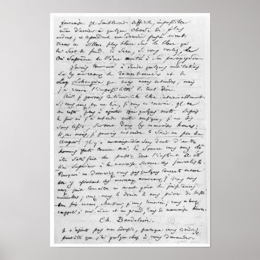 リチャード・ワーグナーへの手紙1860年2月17日 ポスター (正面)