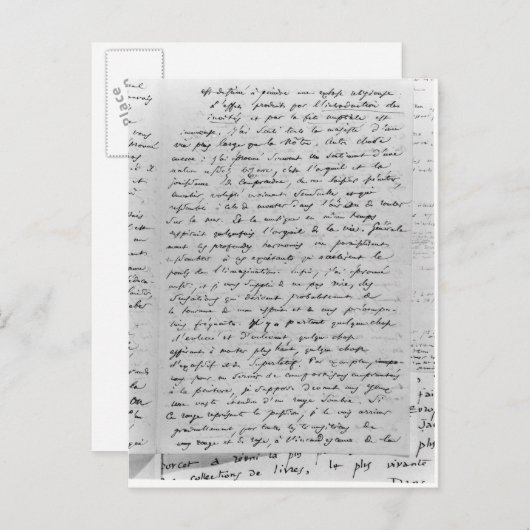 リチャード・ワーグナーへの手紙1860年2月17日 ポストカード (正面/裏面)