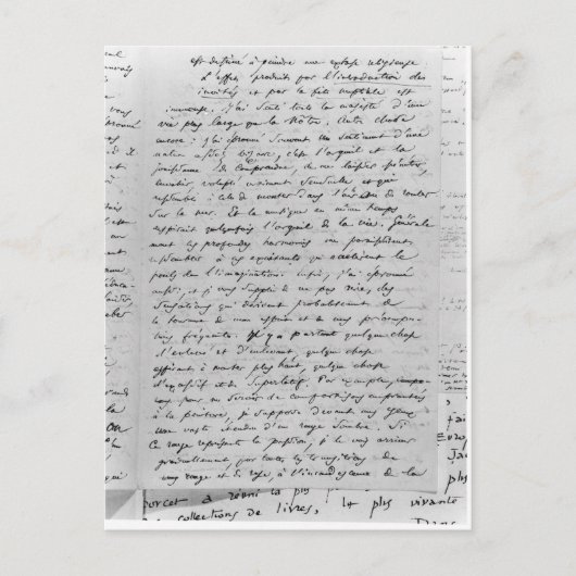 リチャード・ワーグナーへの手紙1860年2月17日 ポストカード (正面)