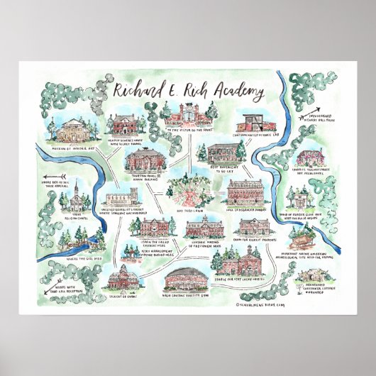 リチャード・E・リッチ・アカデミーの地図 ポスター (正面)