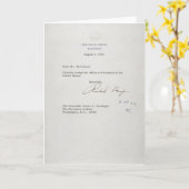 リチャード・M・ニクソン大統領の辞任状 カード (黄色い花)