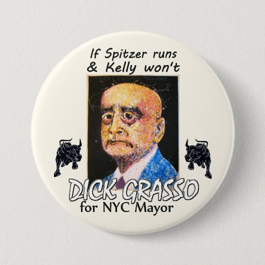 リチャードGrasso NYCの市長2013年 缶バッジ (正面)