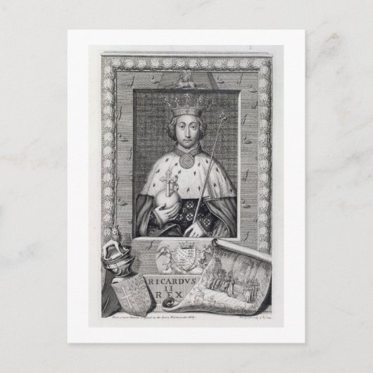 リチャードII (1367-1400)イングランド王1377-99、af ポストカード (正面)