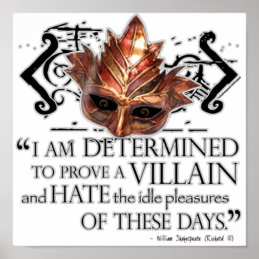 リチャードIII引用文 ポスター (正面)