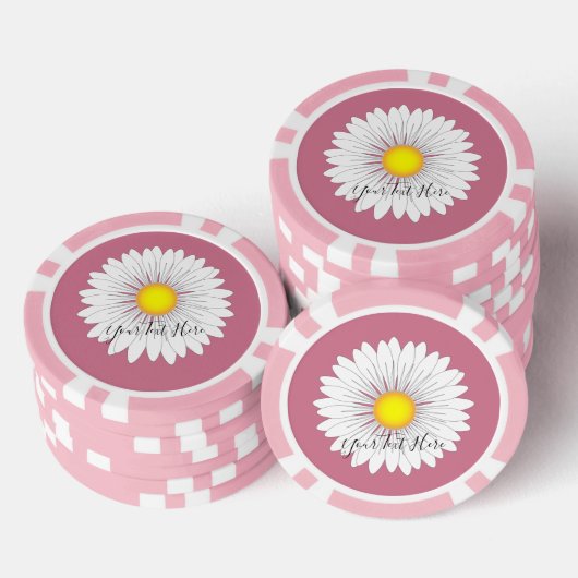 リッかわいらしトデイジーピンクエ無地のッジトランプのポーカーチップセット ポーカーチップ (積み重ね)