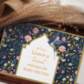 リッエレガントトルバードフローラベビーシャワーゲストブック ゲストブック