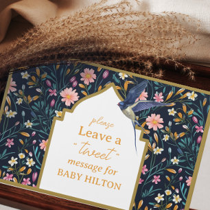 リッエレガントトルバードフローラベビーシャワーゲストブック ゲストブック