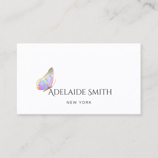 リッエレガントトル・バタフライ・ロゴ・ビジネス・カード 名刺 (正面)