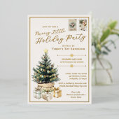 リッエレガントメリート企業のホリデーパーティー 箔招待状 (立ち正面)