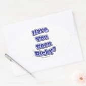 リッキーを見た? 楕円形シール (封筒)