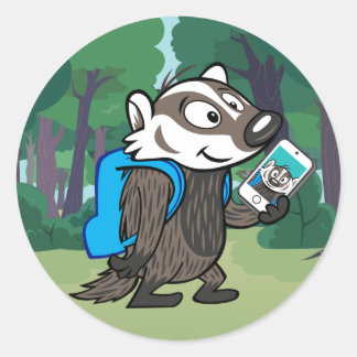 リッキー・ラクーン | Boomer Badger Selfie ラウンドシール