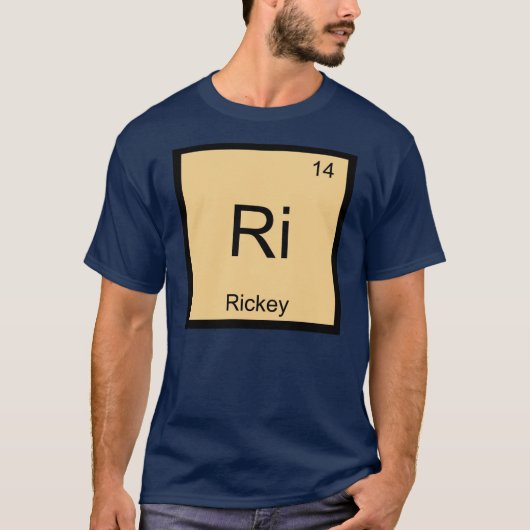 リッキー 名前 化学 元素 周期表 Tシャツ (正面)