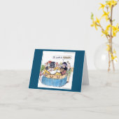 リックおもしろいロンドンオールドヒッピー漫画 カード (黄色い花)