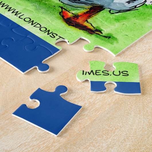 リックおもしろいロンドングースバンパイア着用ベル ジグソーパズル (側面)