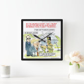 リックおもしろいロンドンプラネットトランプスクエアウォールクロック スクエア壁時計 (ホーム)