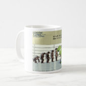 リックおもしろいロンドン恐竜警察ラインナップ コーヒーマグカップ (正面左)