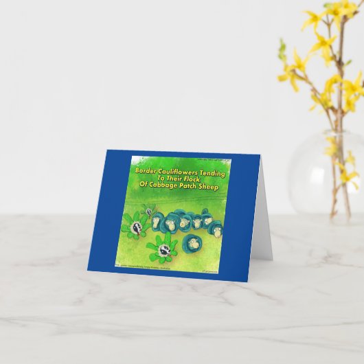 リックおもしろいロンド縁どンコリーフラワー漫画 カード (黄色い花)