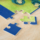 リックおもしろいロンド縁どンコリーフラワー漫画 ジグソーパズル (側面)