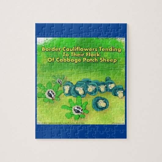 リックおもしろいロンド縁どンコリーフラワー漫画 ジグソーパズル (縦)