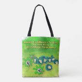 リックおもしろいロ縁どンドンコリーフラワーオールオーバー トートバッグ (裏面)