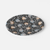 リックとモティの稲妻パターン ペーパープレート (アングル)