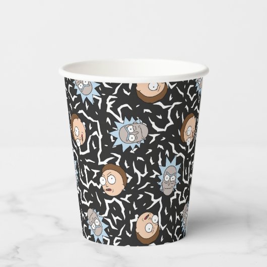リックとモティの稲妻パターン 紙コップ (裏面)