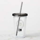 リックとモティ永遠に永遠に刻まれる原子団バッジ アクリルタンブラー (裏面)